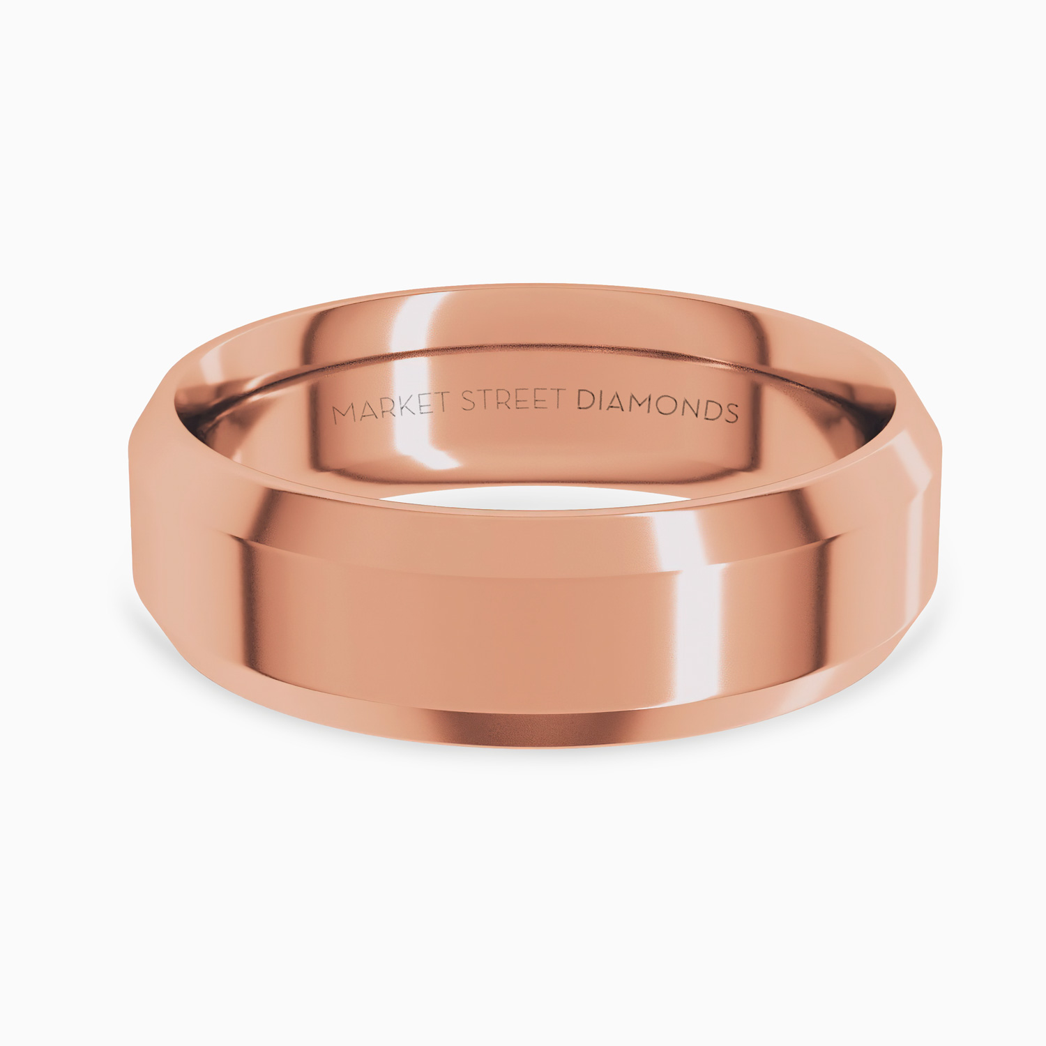 Beveled Edge 6mm Men's Comfort-Fit Wedding Band