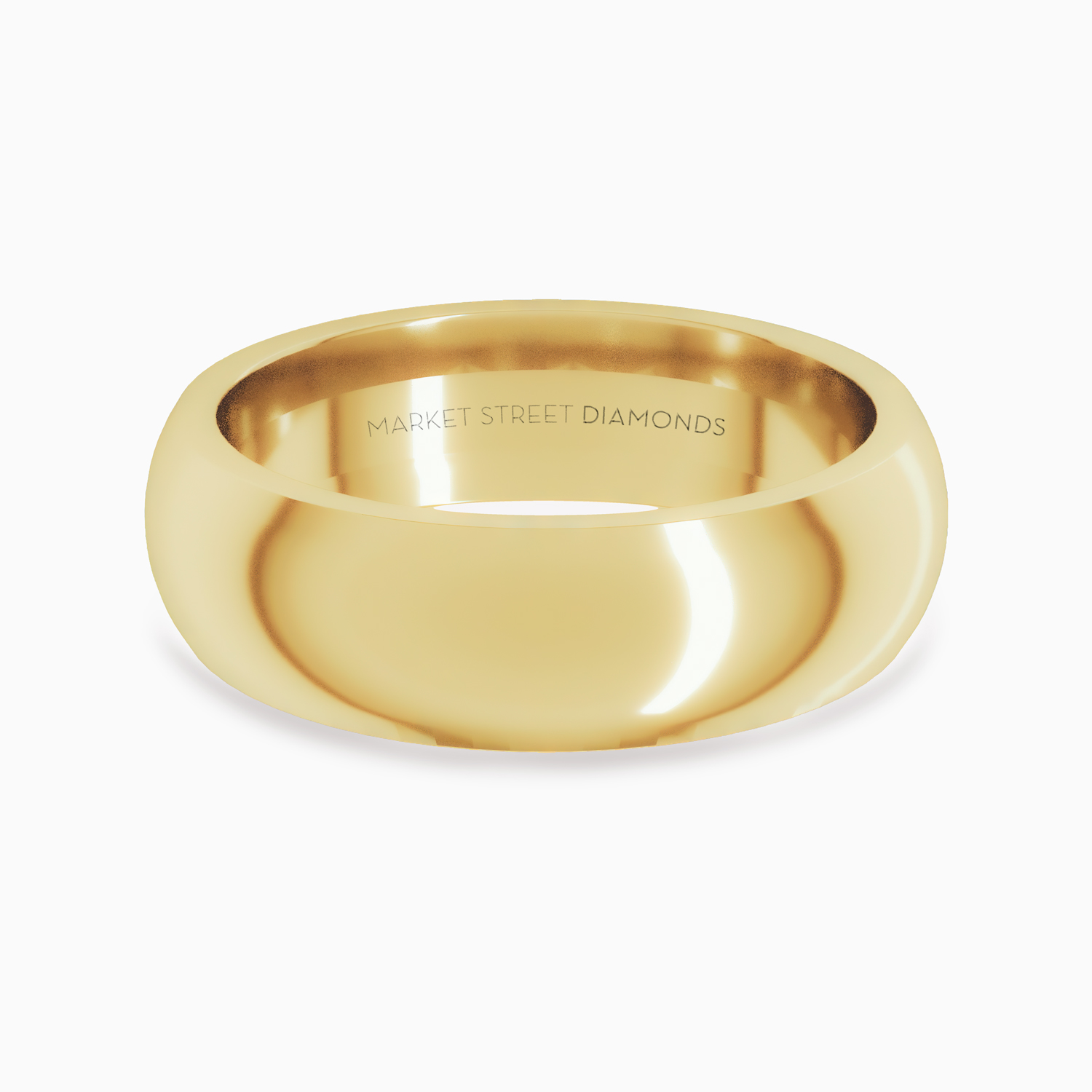 6mm Classic Comfort-Fit Men's Wedding Band, 14k/18k Gold or Platinum