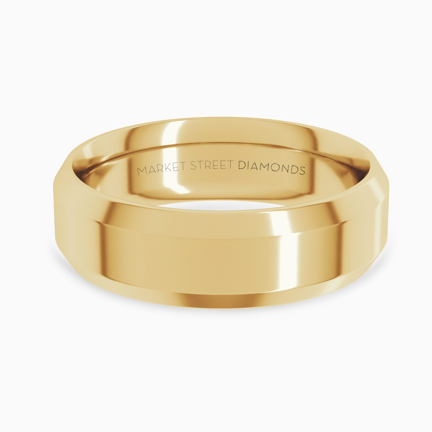Beveled Edge 6mm Men's Comfort-Fit Wedding Band