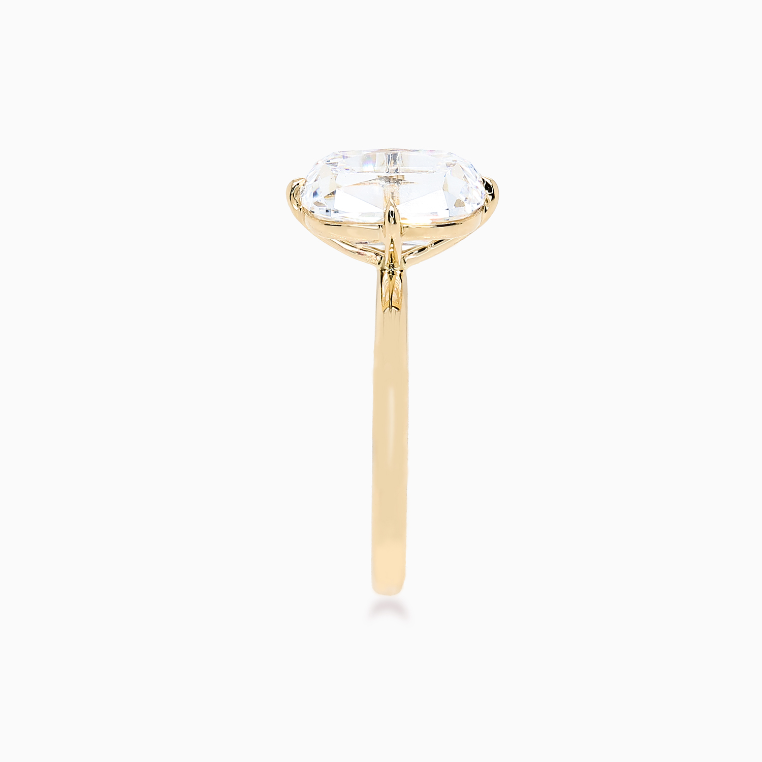 Lab-Grown Vintage Cushion-Cut Diamond Solitaire Engagement Ring