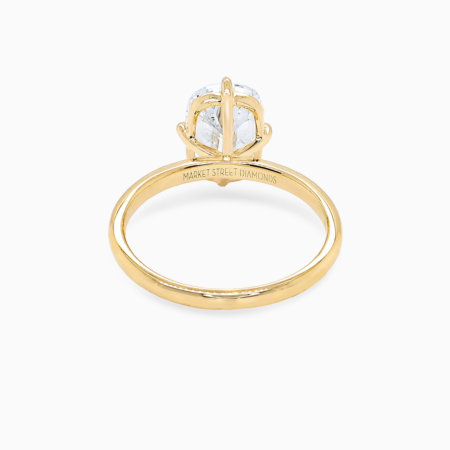 Lab-Grown Vintage Cushion-Cut Diamond Solitaire Engagement Ring