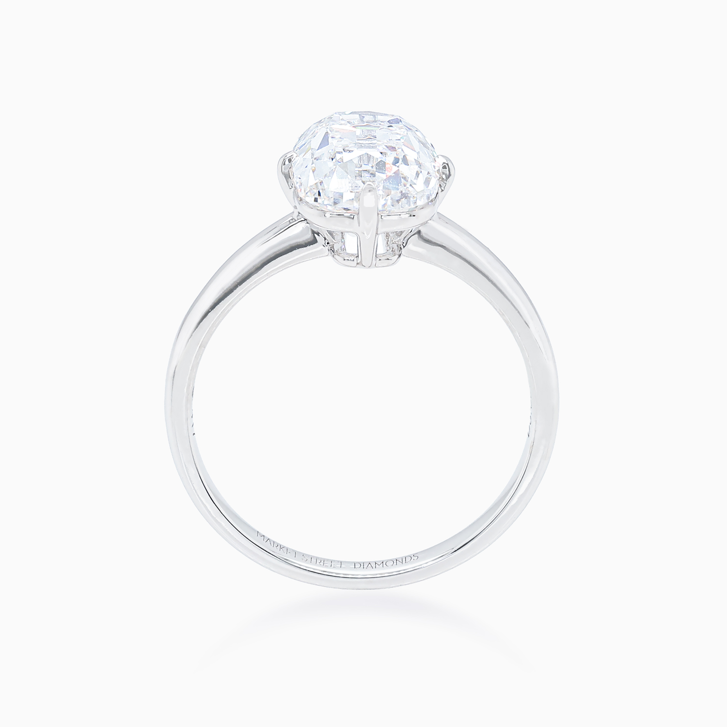 Lab-Grown Vintage Cushion-Cut Diamond Solitaire Engagement Ring