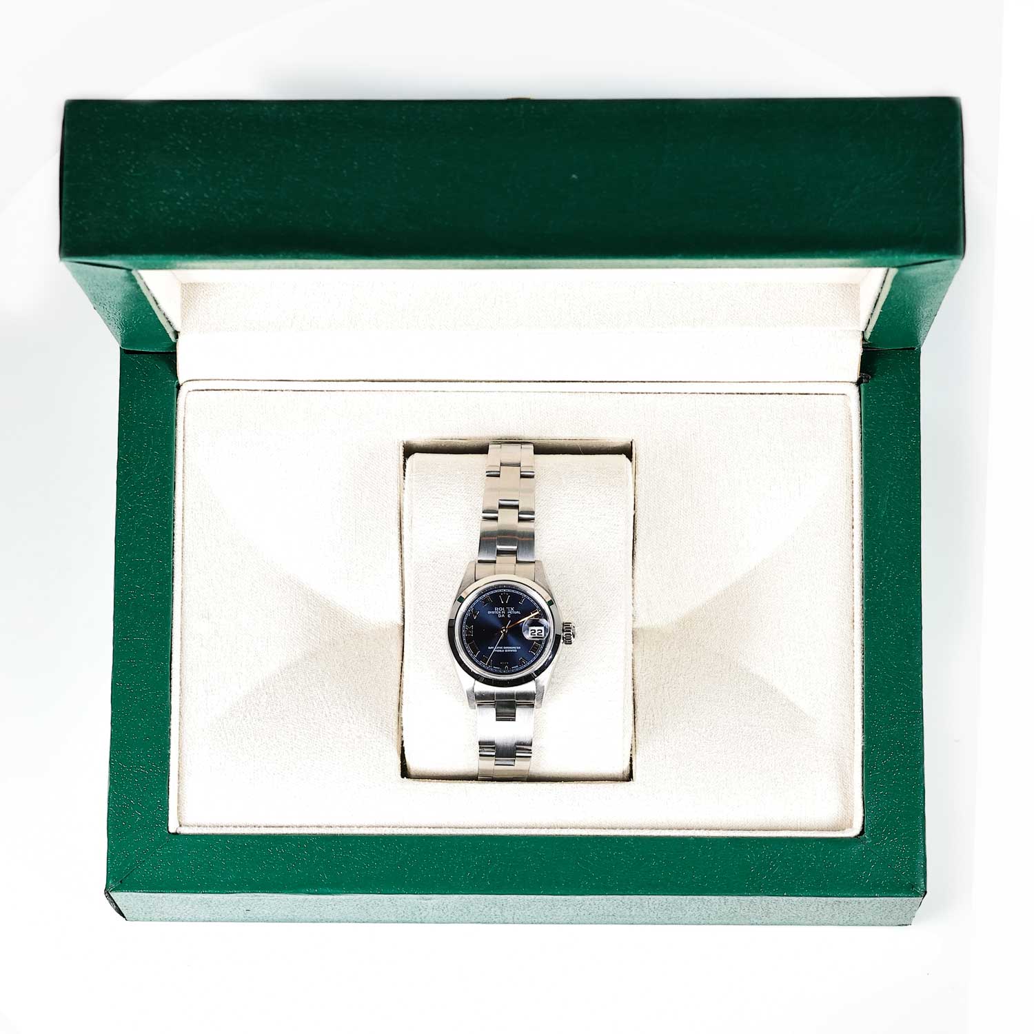 Rolex Oyster Perpetual Date Blue Dial Ladies Watch