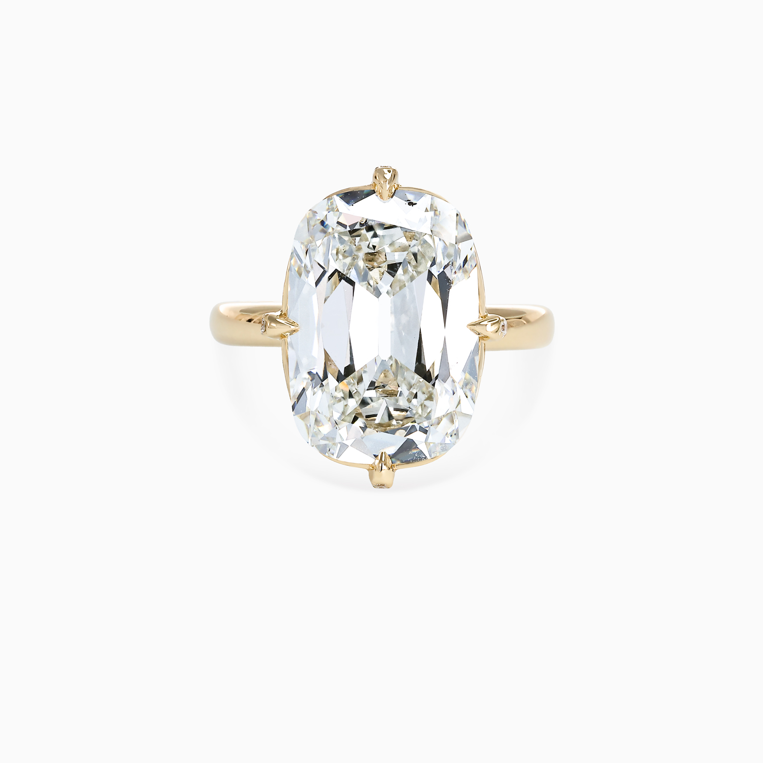 Vintage Cushion-Cut Lab-Grown Diamond Hidden Halo Engagement Ring