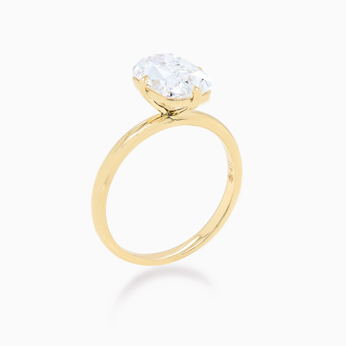 Lab-Grown Vintage Cushion-Cut Diamond Solitaire Engagement Ring