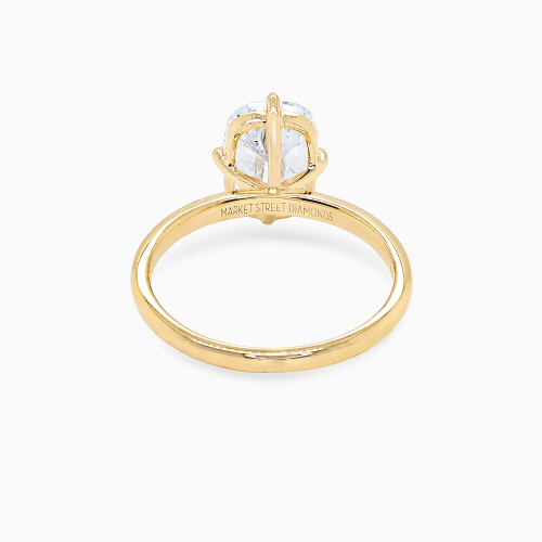 Lab-Grown Vintage Cushion-Cut Diamond Solitaire Engagement Ring