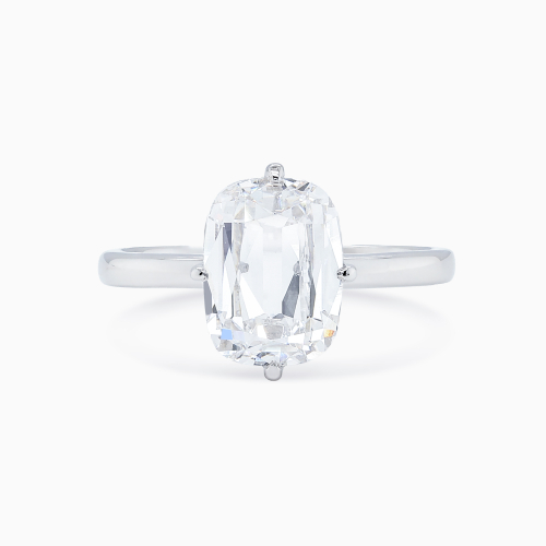 Lab-Grown Vintage Cushion-Cut Diamond Solitaire Engagement Ring