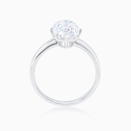 Lab-Grown Vintage Cushion-Cut Diamond Solitaire Engagement Ring