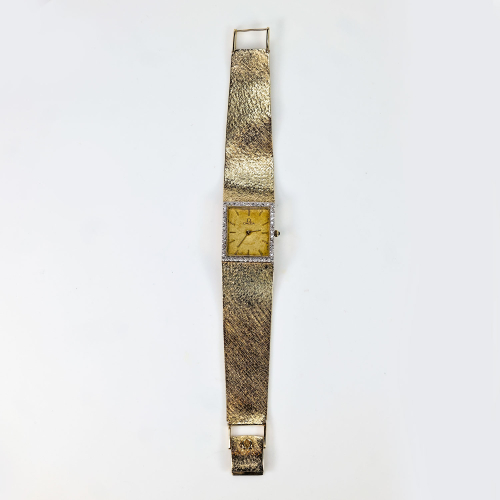 Vintage Omega Diamond Dial, 14k Gold