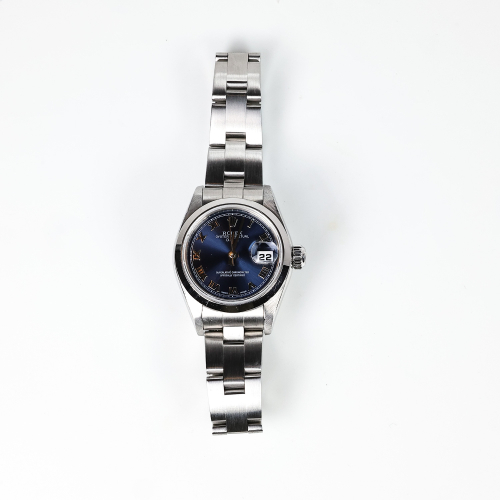 Rolex Oyster Perpetual Date Blue Dial Ladies Watch