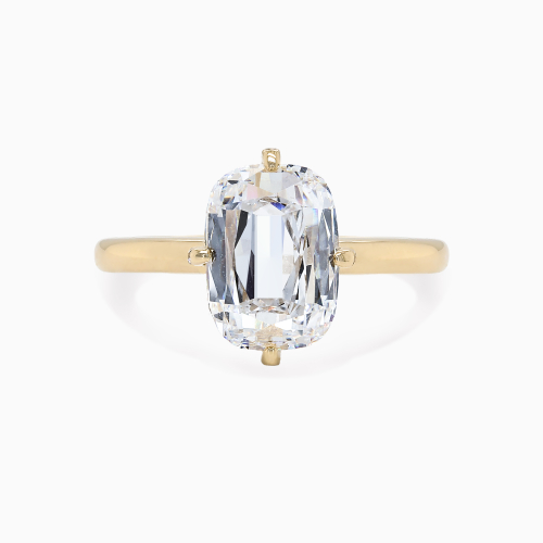 3-Carat Vintage Cushion-Cut Diamond Hidden Halo Engagement Ring, Lab-Grown