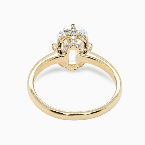 3-Carat Vintage Cushion-Cut Diamond Hidden Halo Engagement Ring, Lab-Grown