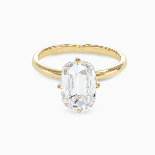 Lab-Grown Vintage Cushion-Cut Diamond Solitaire Engagement Ring