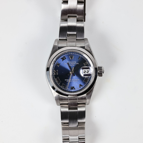 Rolex Oyster Perpetual Date Blue Dial Ladies Watch