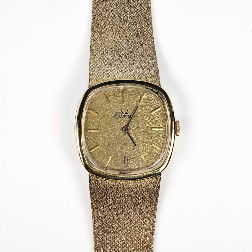 Vintage Omega Wrist Watch 14k Gold