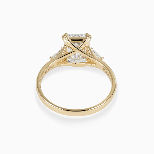 Emerald-Cut Diamond Three-Stone Engagement Ring, Lab-Grown