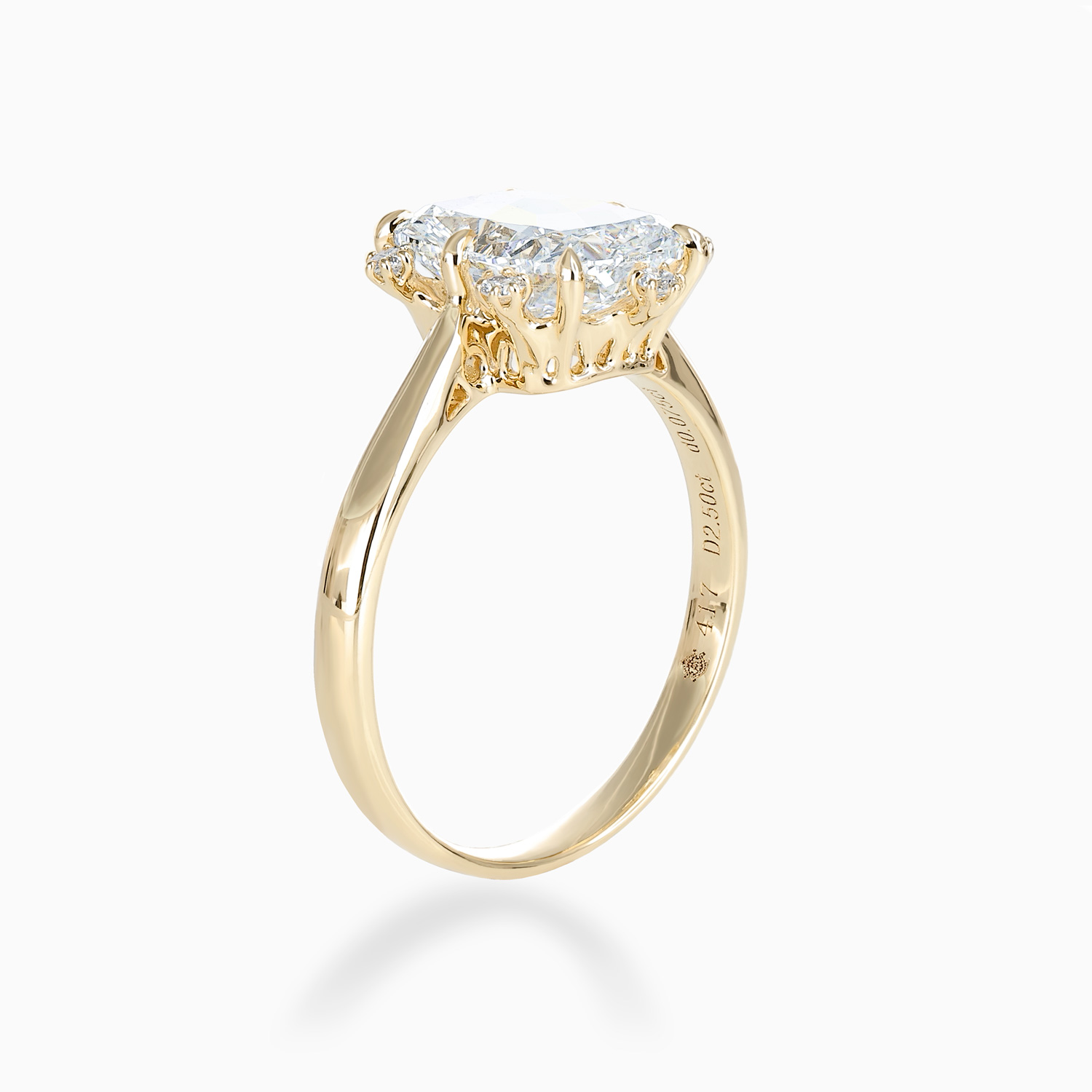 Elongated Cushion-Cut Diamond Constellation Engagement Ring, Lab-Grown