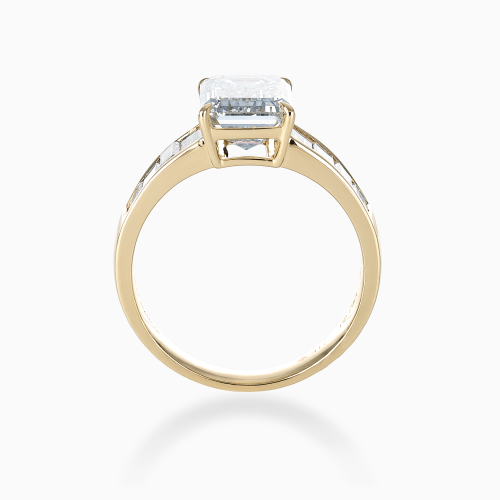 Emerald-Cut Diamond Engagement Ring with Channel-Set Accents, Lab-Grown