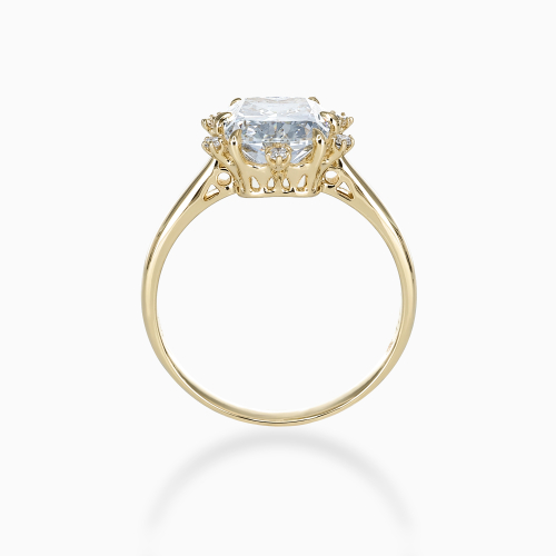 Elongated Cushion-Cut Diamond Constellation Engagement Ring, Lab-Grown