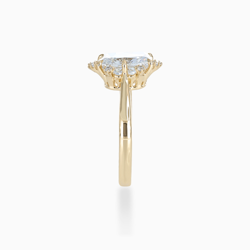 Elongated Cushion-Cut Diamond Constellation Engagement Ring, Lab-Grown