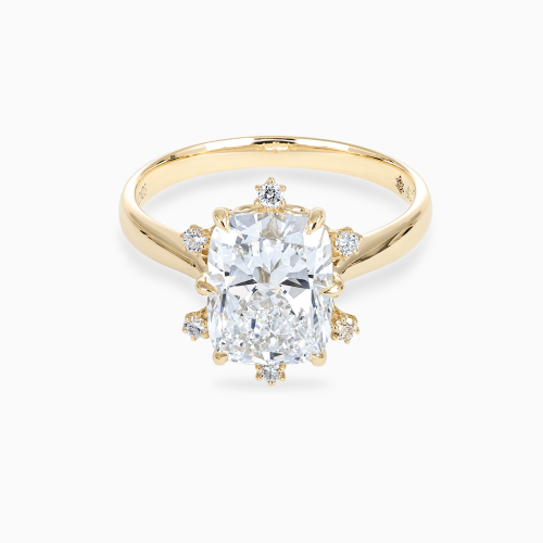 Elongated Cushion-Cut Diamond Constellation Engagement Ring, Lab-Grown