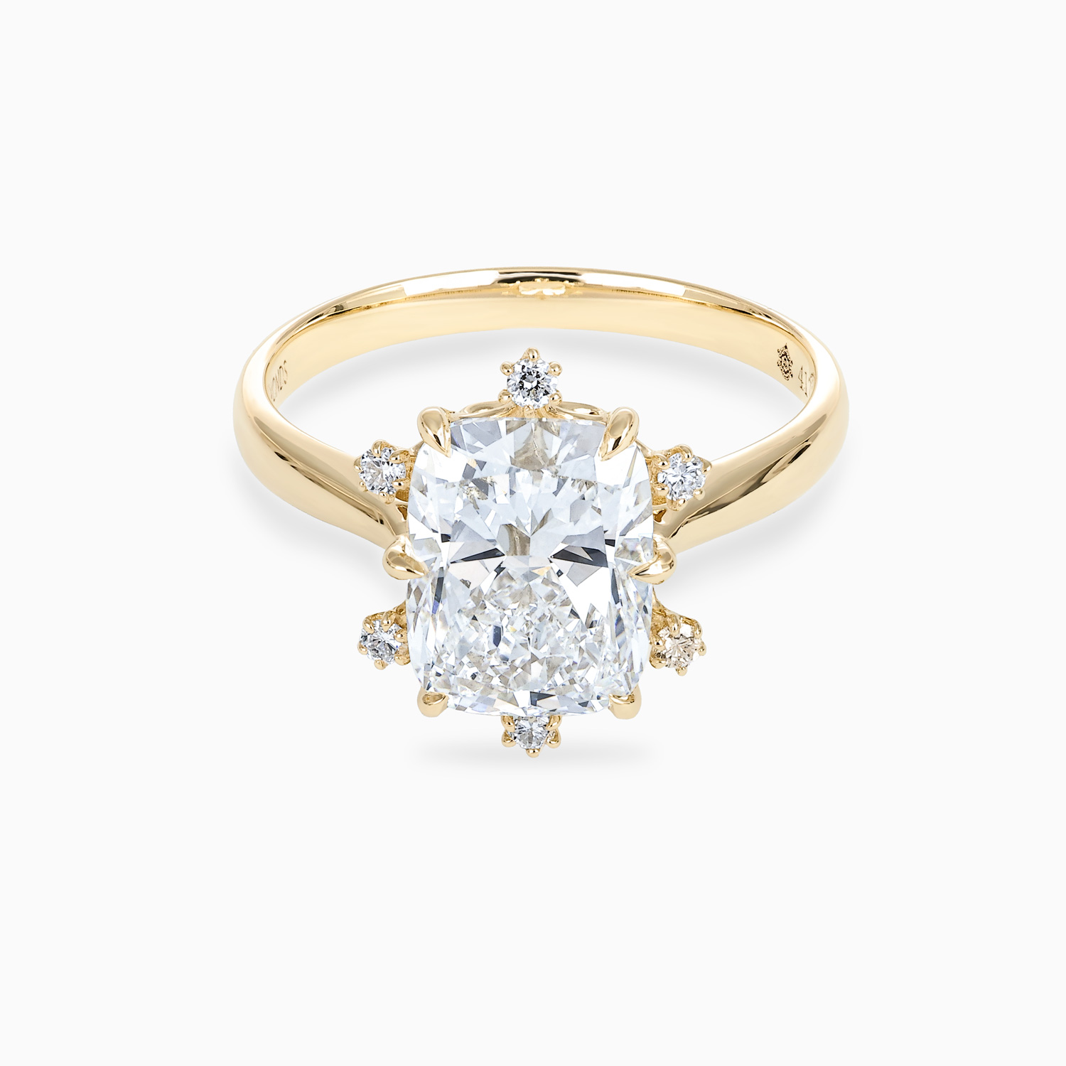 Elongated Cushion-Cut Diamond Constellation Engagement Ring, Lab-Grown