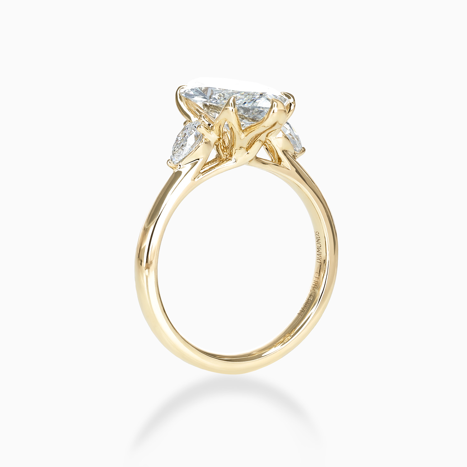 Marquise and Pear Diamond Trilogy Ring, Lab-Grown