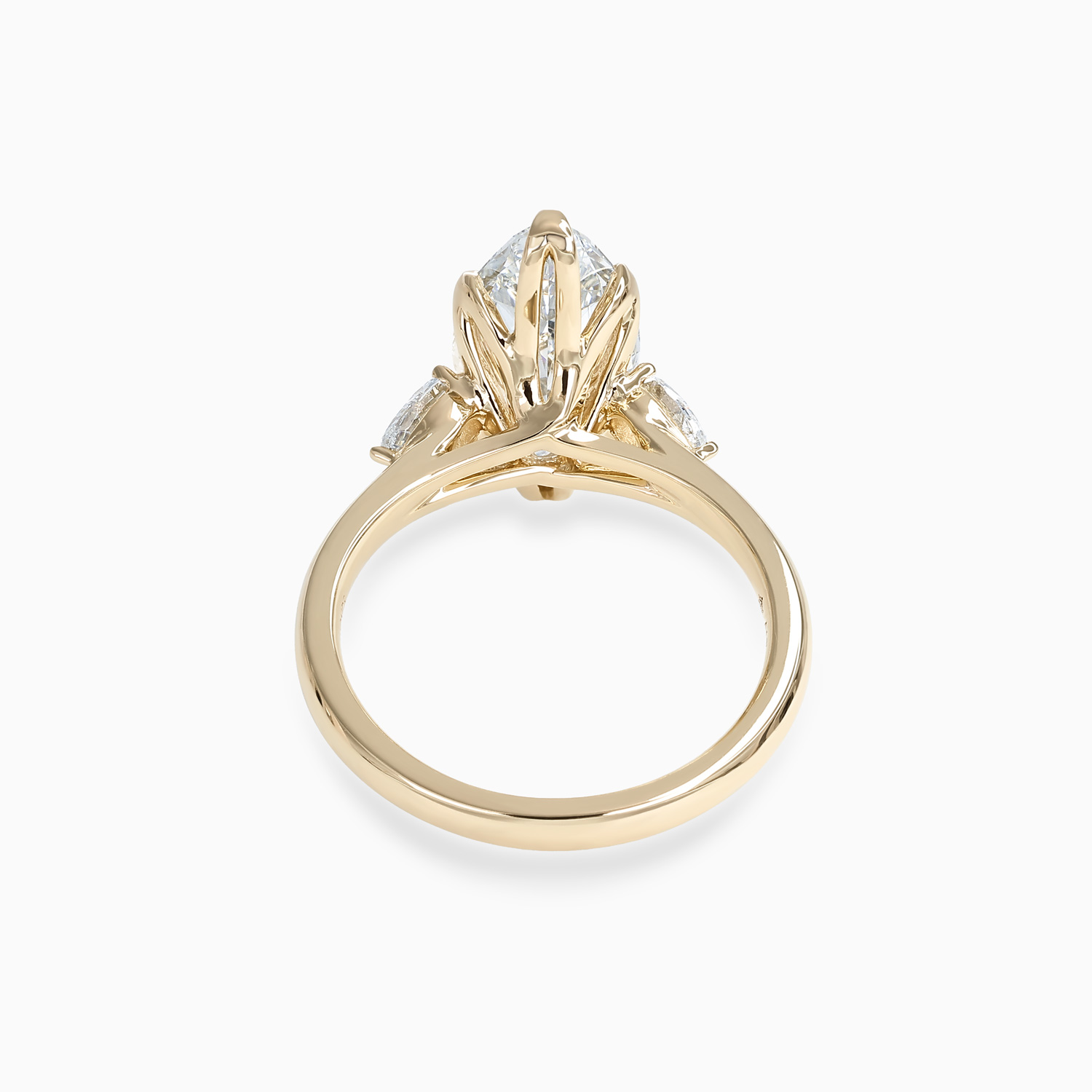 Marquise and Pear Diamond Trilogy Ring, Lab-Grown