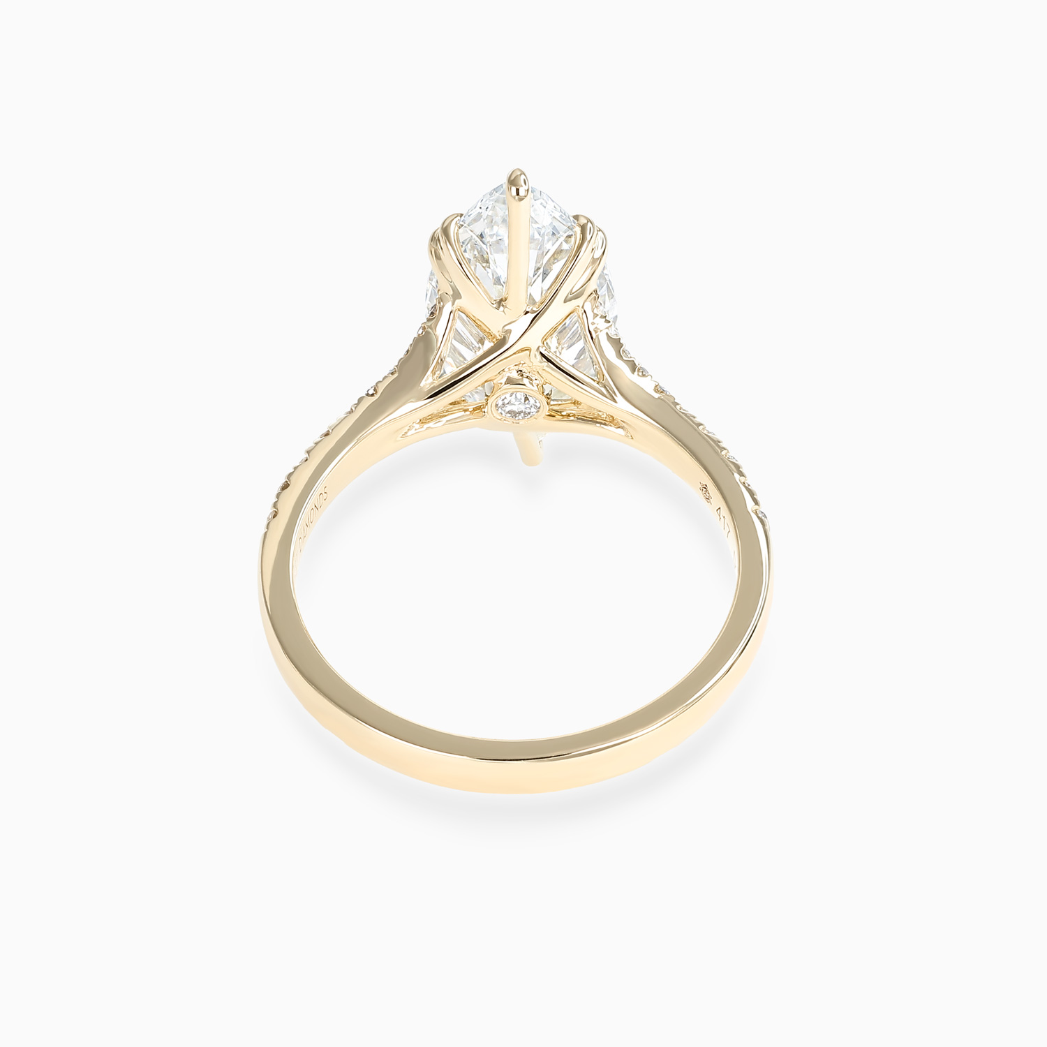 Accented Marquise-Cut Diamond Engagement Ring, Lab-Grown