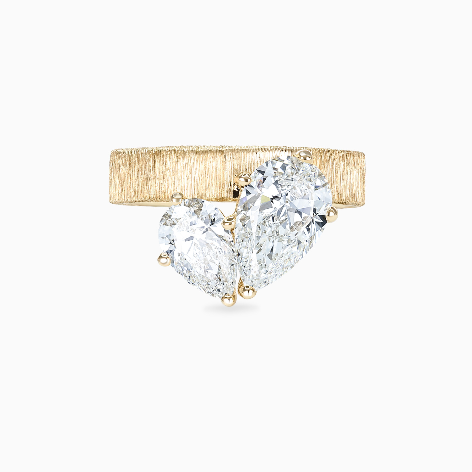 Pear-Shaped Diamond Toi et Moi Engagement Ring, Lab-Grown