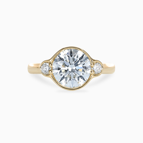 Integrated Side-Stone Round Diamond Engagement Ring
