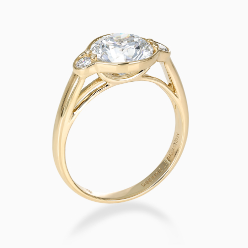 Integrated Side-Stone Round Diamond Engagement Ring