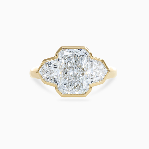 Cadillac and Radiant-Cut Diamond Unified Bezel Engagement Ring