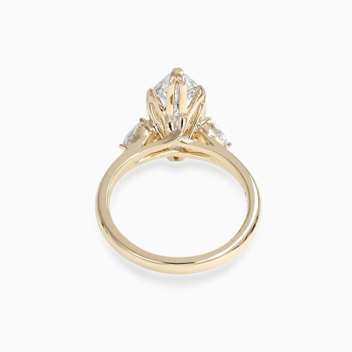 Marquise and Pear Diamond Trilogy Ring, Lab-Grown