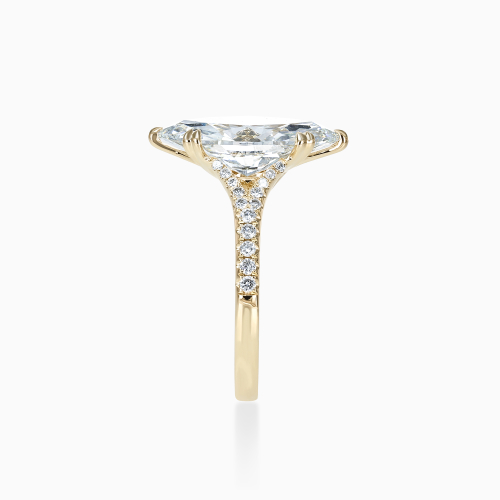 Accented Marquise-Cut Diamond Engagement Ring, Lab-Grown