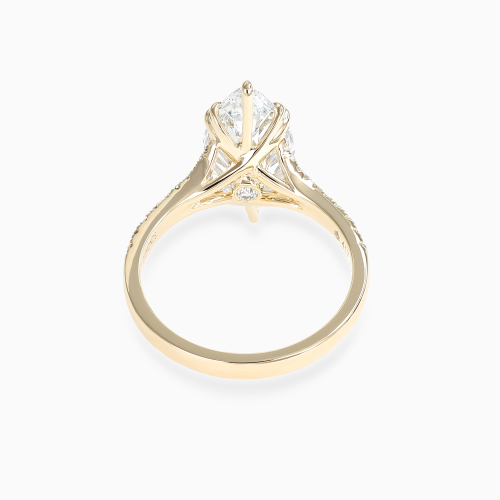 Accented Marquise-Cut Diamond Engagement Ring, Lab-Grown