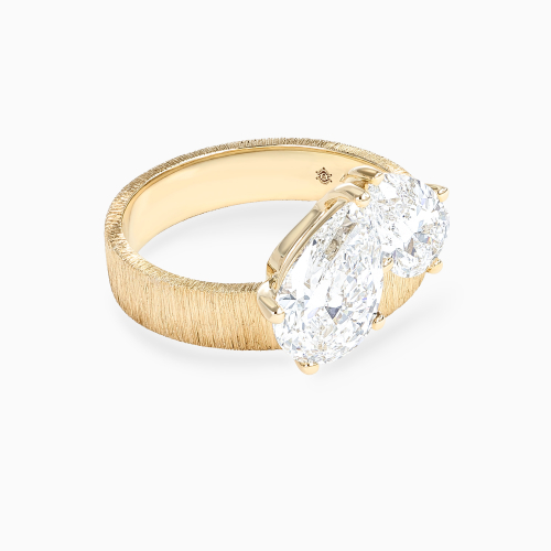Pear-Shaped Diamond Toi et Moi Engagement Ring, Lab-Grown