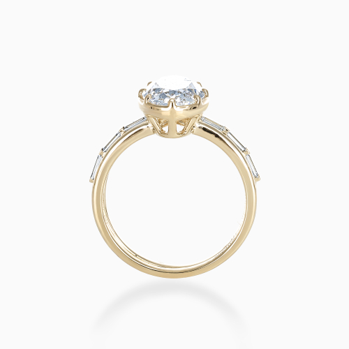 Oval Diamond Solitaire Bridal Ring Set, Lab-Grown