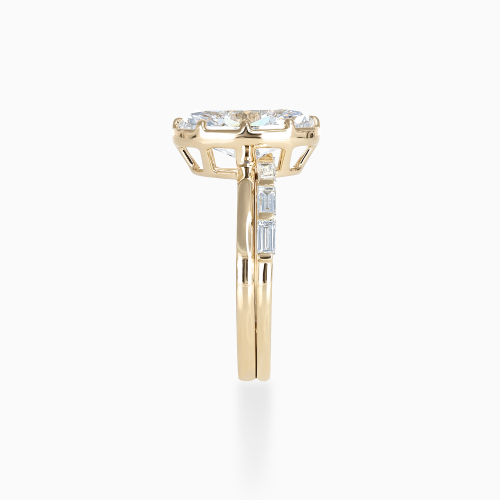 Oval Diamond Solitaire Bridal Ring Set, Lab-Grown