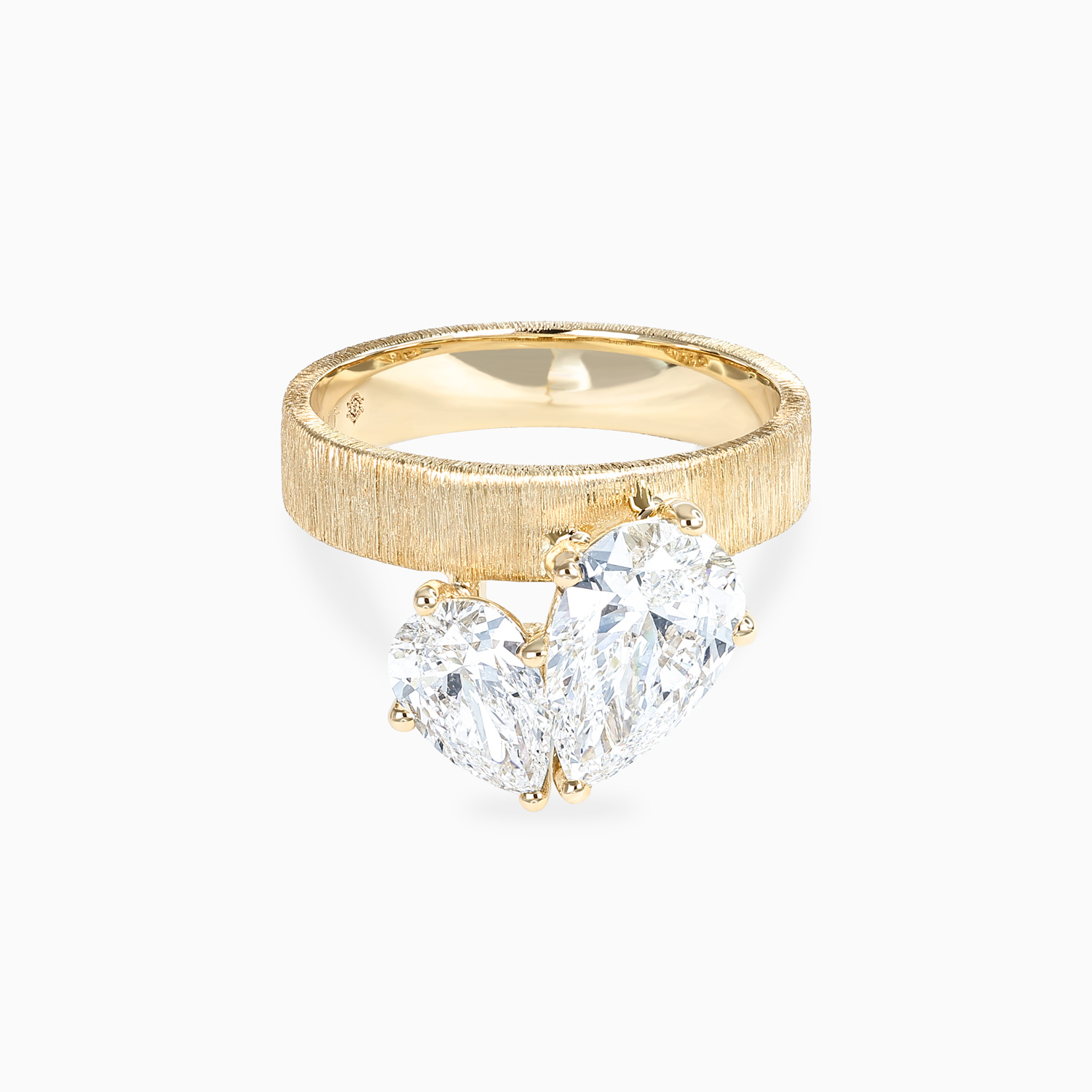 Pear-Shaped Diamond Toi et Moi Engagement Ring, Lab-Grown