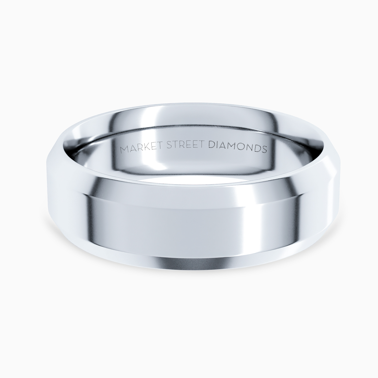 Beveled Edge 6mm Men's Comfort-Fit Wedding Band