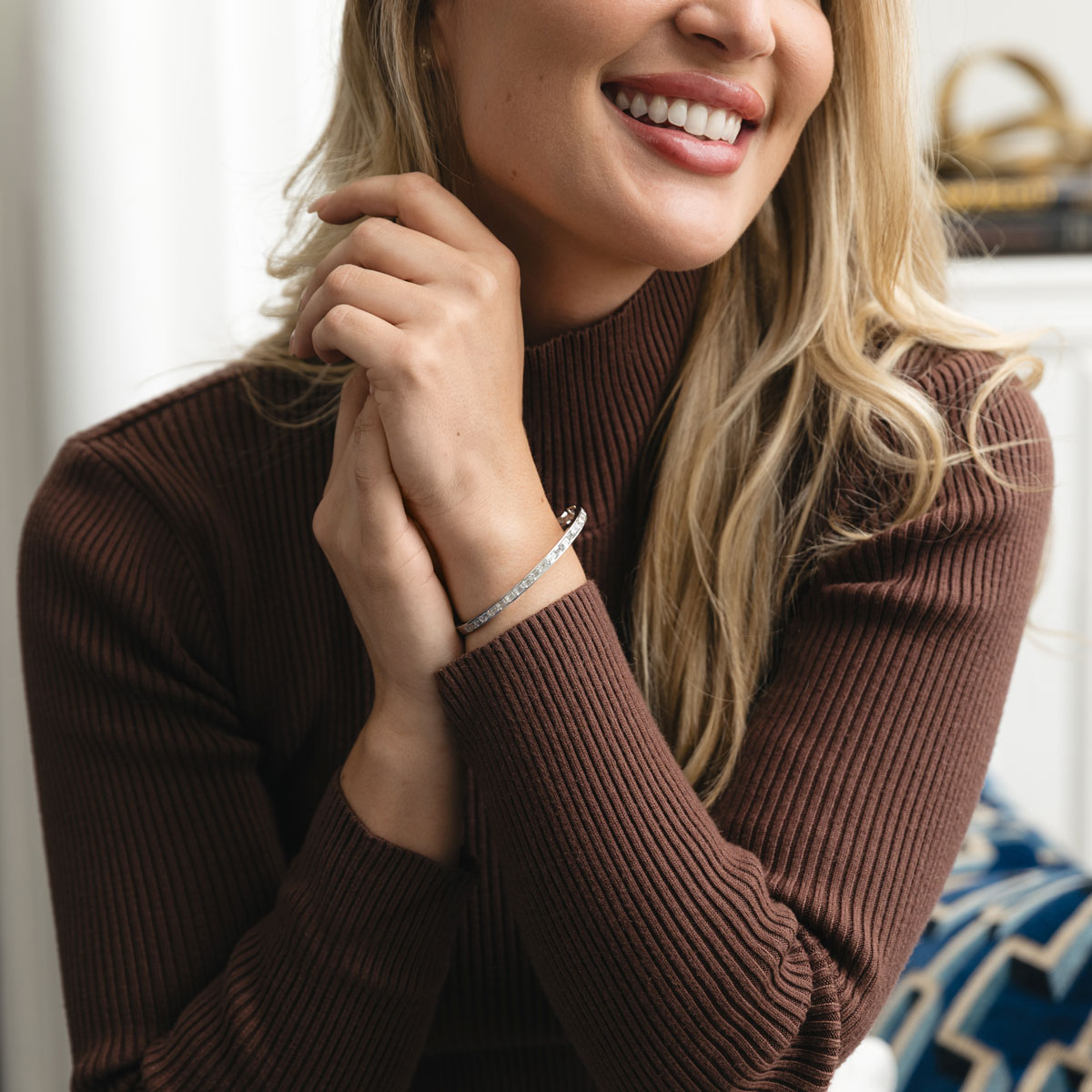 Diamond Friendship Bracelet, Lab-Grown Step-Cut