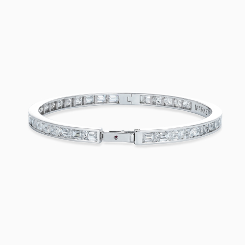 Diamond Friendship Bracelet, Lab-Grown Step-Cut