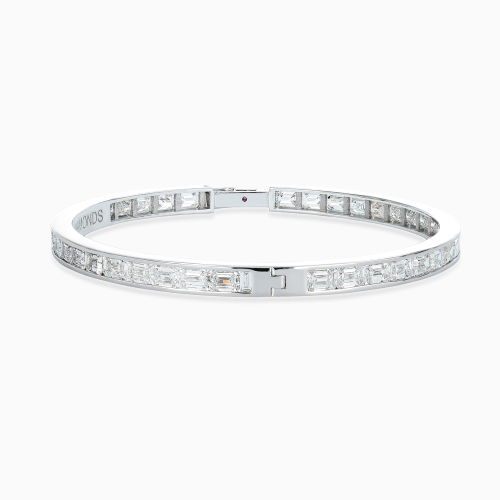 Diamond Friendship Bracelet, Lab-Grown Step-Cut