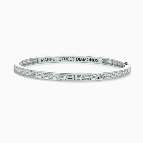 Diamond Friendship Bracelet, Lab-Grown Step-Cut