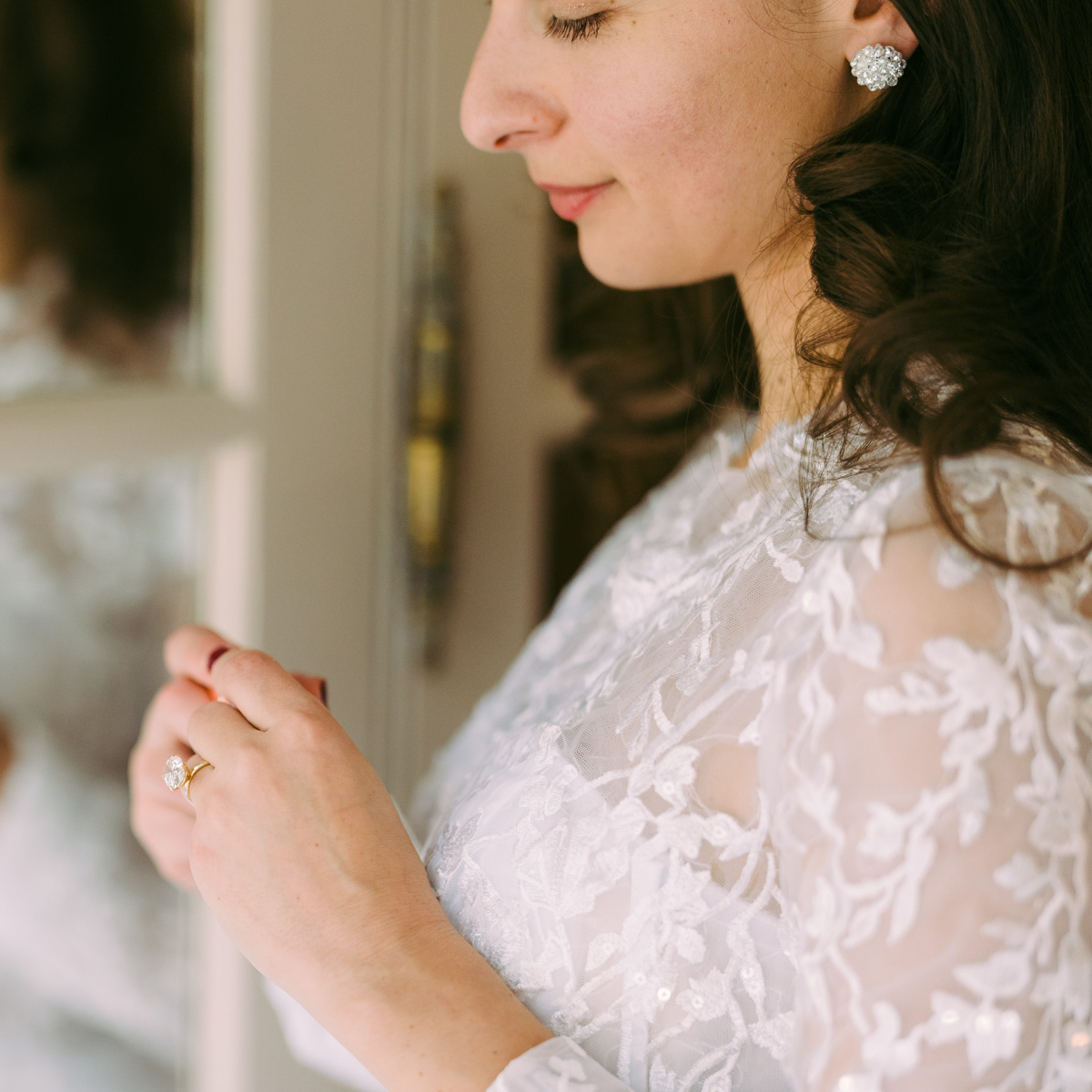 Briolette Diamond Bouquet Earrings, Lab-Grown, 18k White Gold