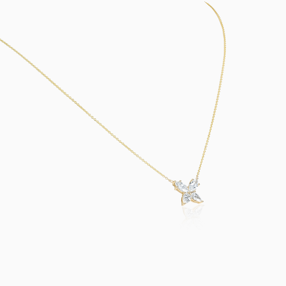 Diamond Butterfly Necklace, Lab-Grown, 14k Gold