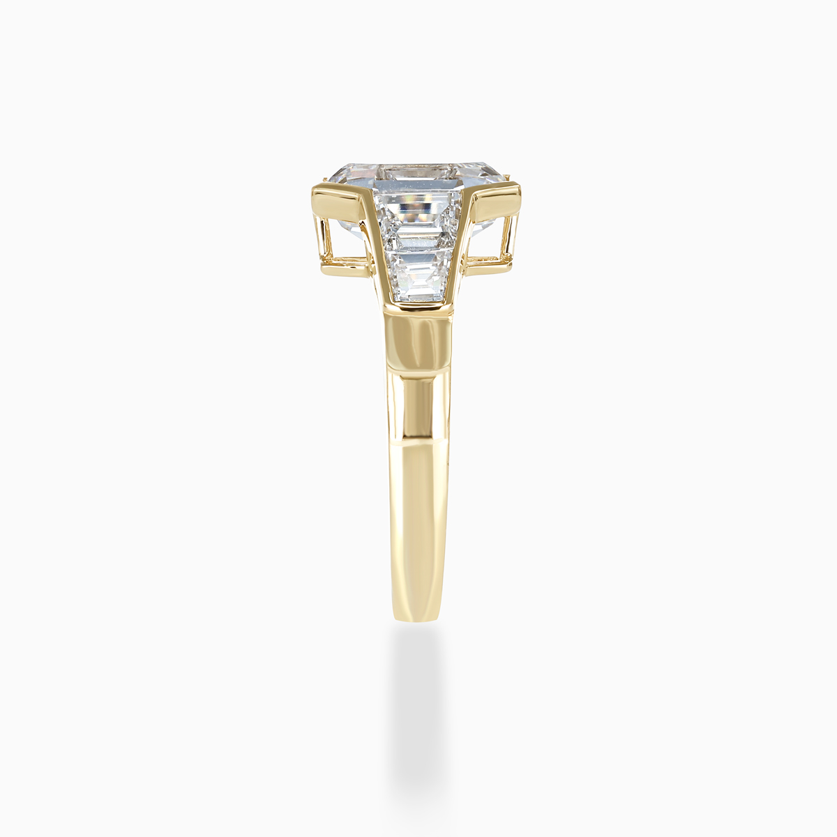 Art Deco–Inspired Octagonal Diamond Engagement Ring, Lab-Grown