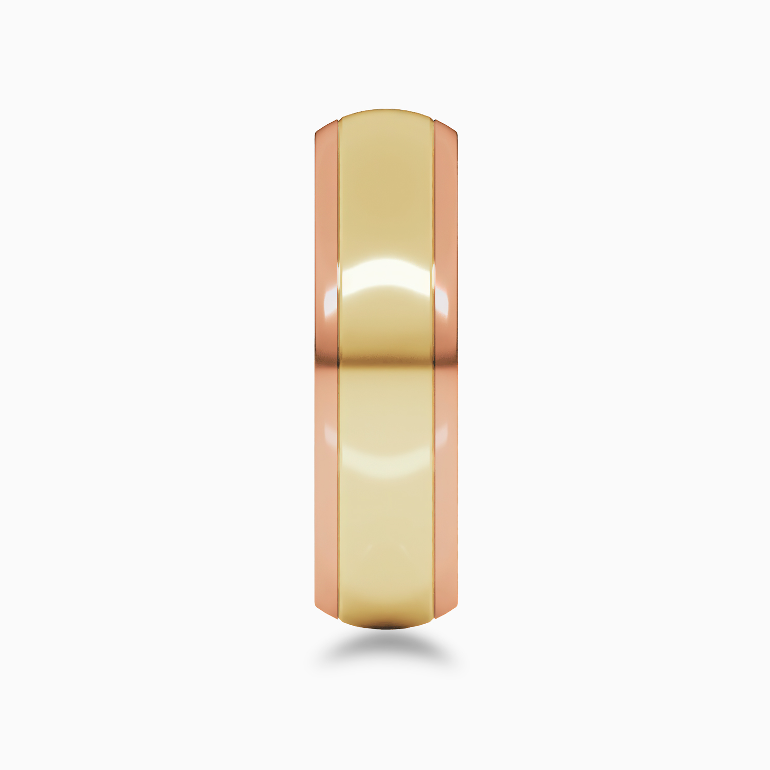 Two-Tone 6mm Contemporary Men's Wedding Band, 14k Rose and Yellow Gold*