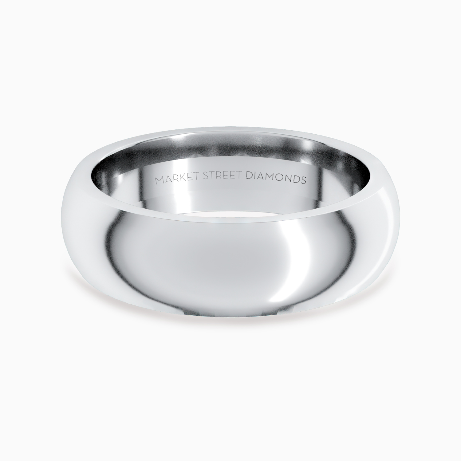 6mm Classic Comfort-Fit Men's Wedding Band, 14k/18k Gold or Platinum